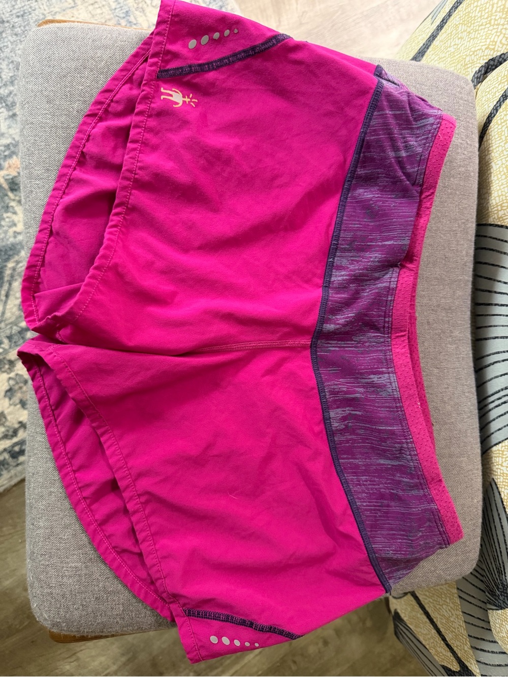 Smartwool Bright Magenta Athletic Shorts with Heathered Waistband